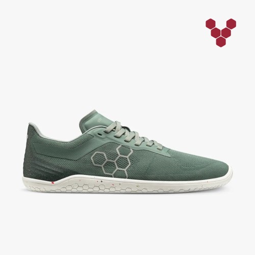 Vivobarefoot Geo Racer II Mens Trainers Green UK OBCP